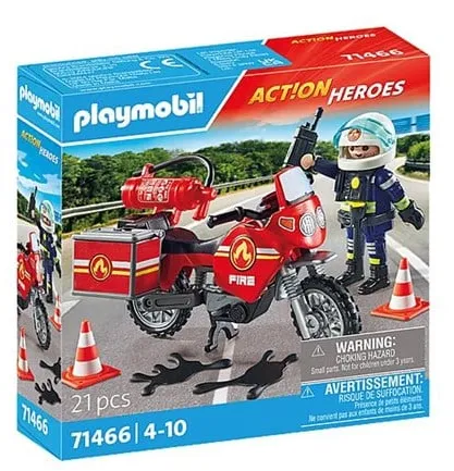 Playmobil Action - Feuerwehrfahrzeug am Unfallort