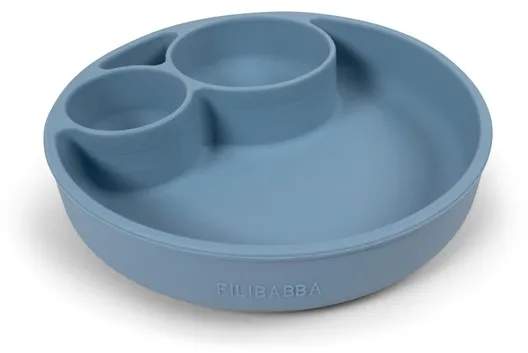 Filibabba Silikon geteilte Teller - Powder Blue